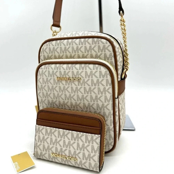 Michael Kors Medium NS Chain Xbody Bag Vanilla